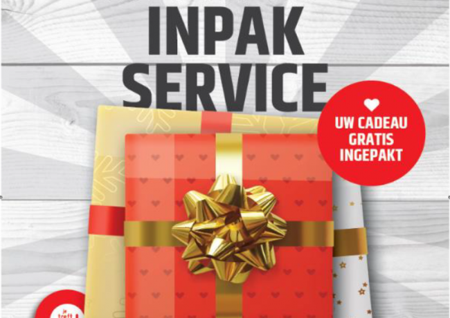 Weekend inpakservice voor centrumbezoekers
